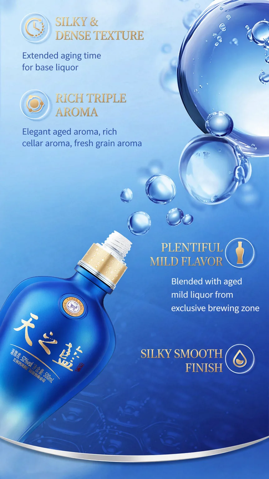 洋河 · 蓝色经典 天之蓝 · 52%vol · 500ml - 详情图 3