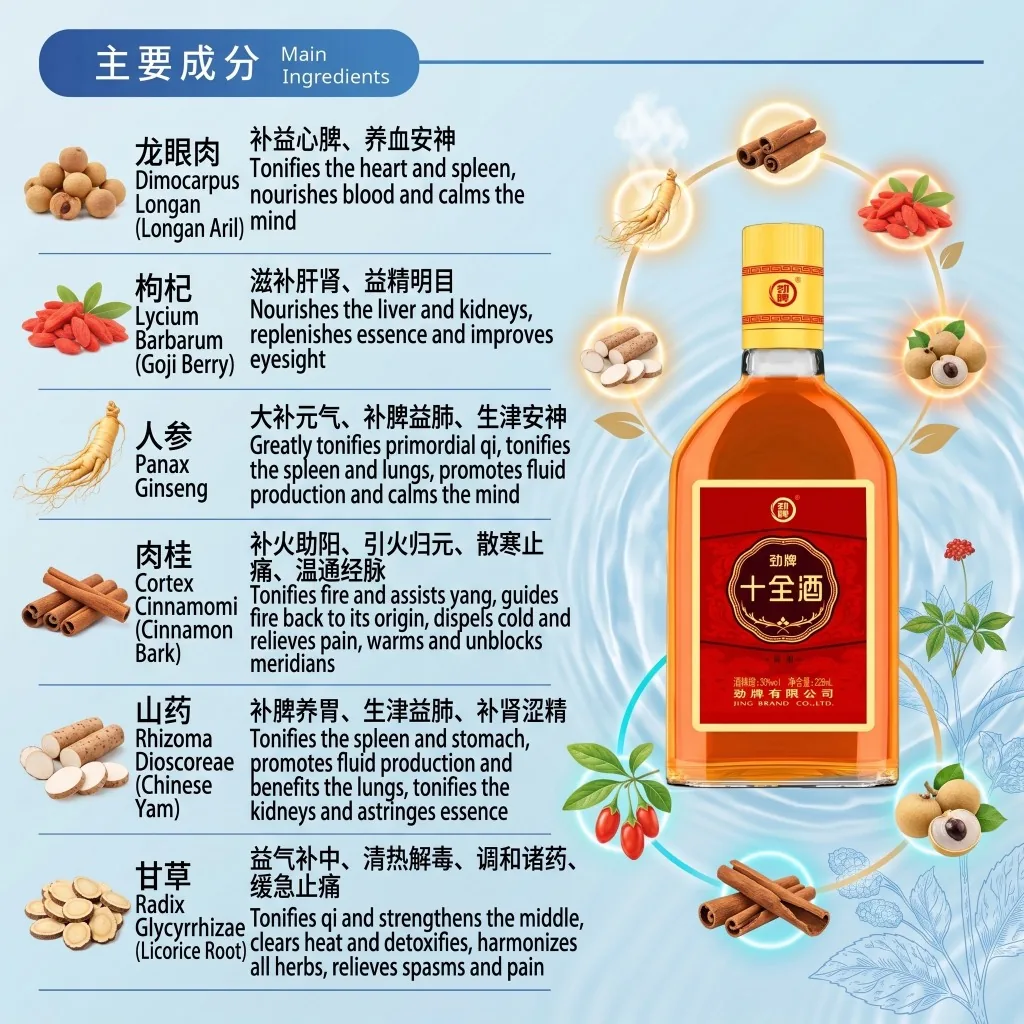 劲牌 (Jing Brand) · 中国劲酒与十全酒组合 · 35% vol · 228ml*1 + 125ml*3 - 2