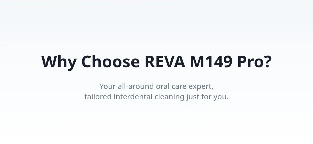 REVA – M149 Pro Cordless Water Flosser – 300ml – 4 Modes - Detail 2