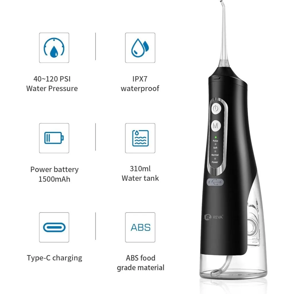 REVA – M209 Cordless Water Flosser – 310ml – 4 Modes - 5