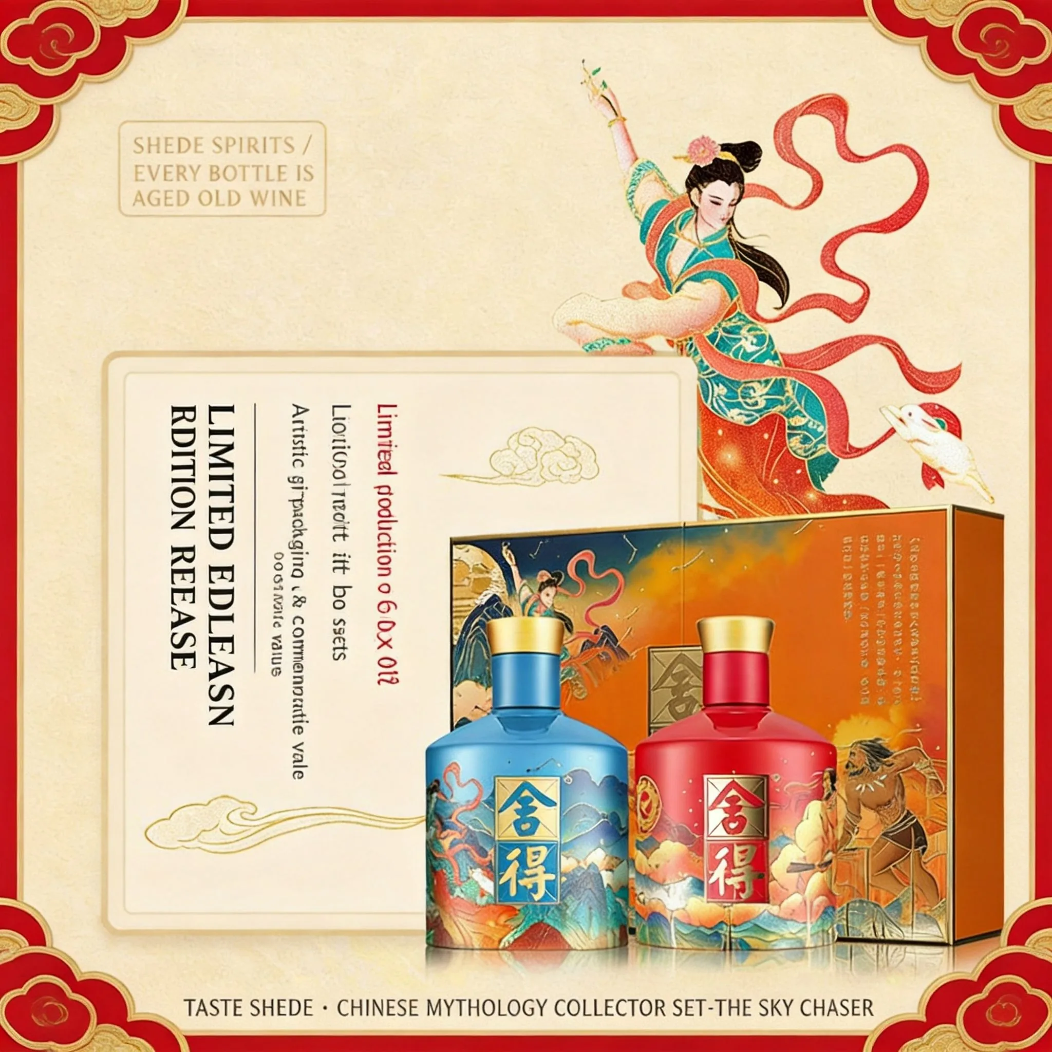 舍得 · 品味舍得中国神话人物套装(追天者) · 52%vol · 500ml x 2 - 详情图 7