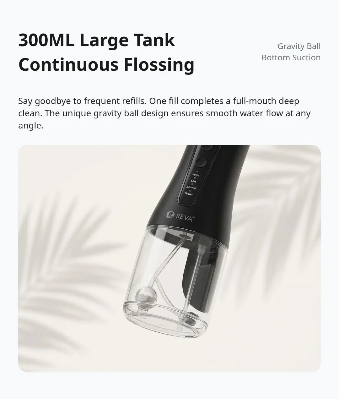 REVA – Portable Cordless Water Flosser – 300ml – 4 Modes - Detail 8