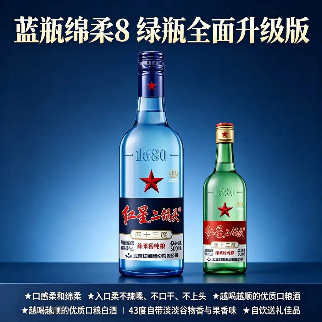 红星 · 蓝瓶绵柔8 · 43%vol · 500ml - 3