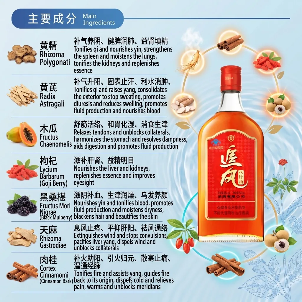 劲牌 · 追风八珍 · 38%vol · 500ml - 2