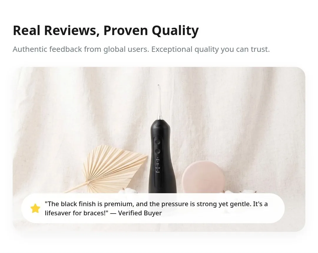 REVA – Portable Cordless Water Flosser – 300ml – 4 Modes - Detail 11